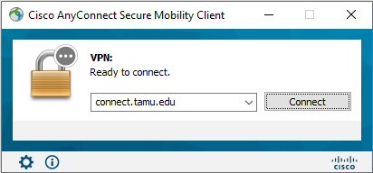 VPN Ready to connect field